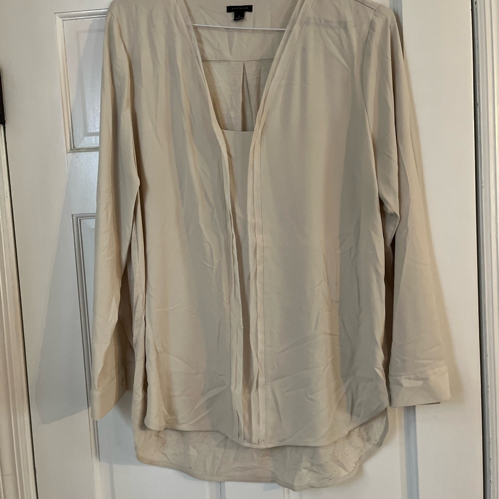 Ann Taylor Cream Blouse